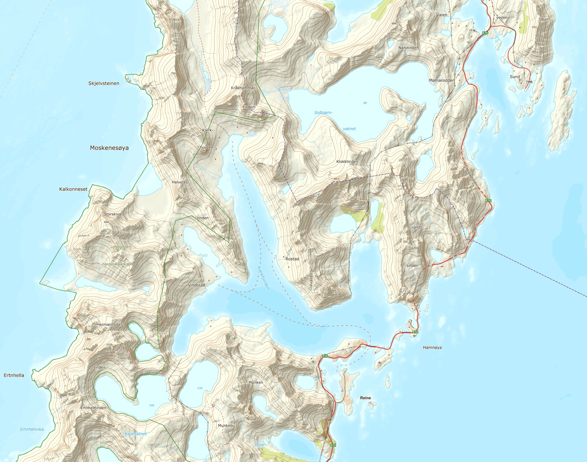 Locator map: Reine, Markan